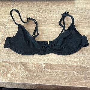 LL black underwire bikini top